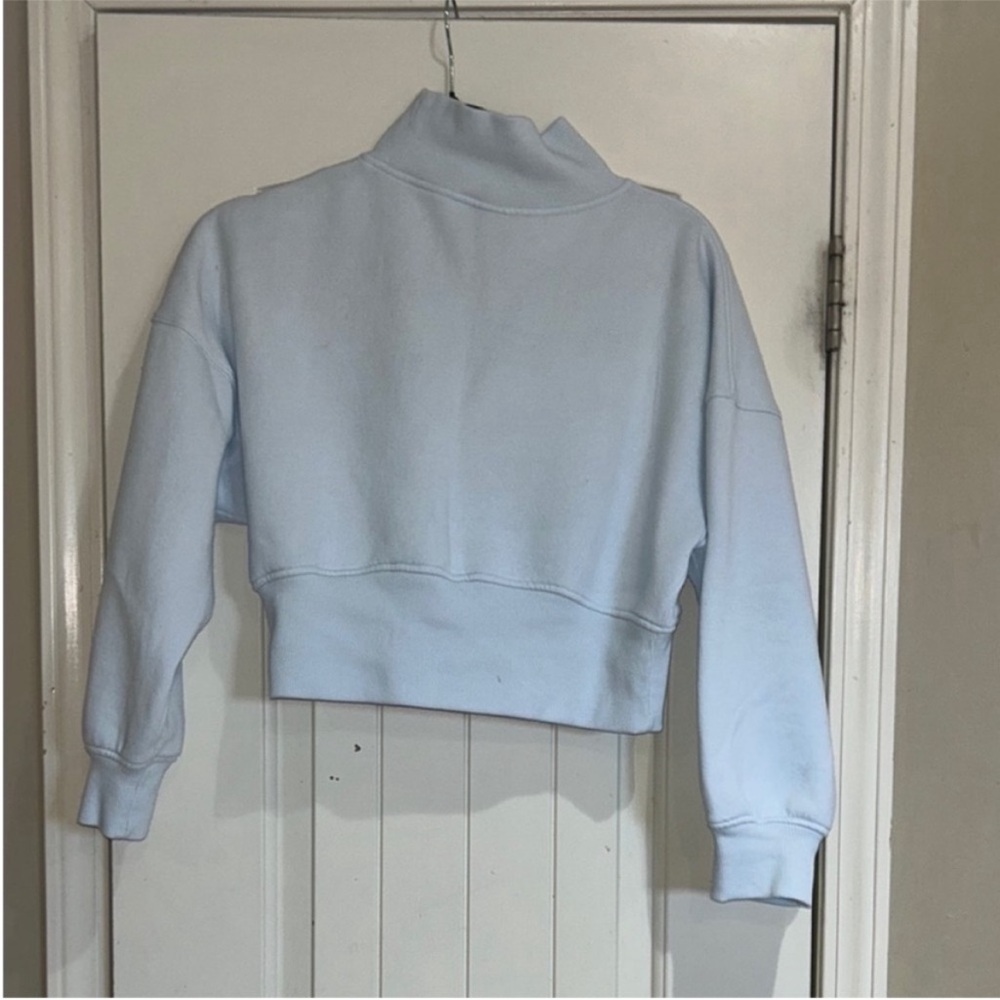 Women's New Ski Light Blue High-Neck Sweatshirt new - Picture 4 of 4